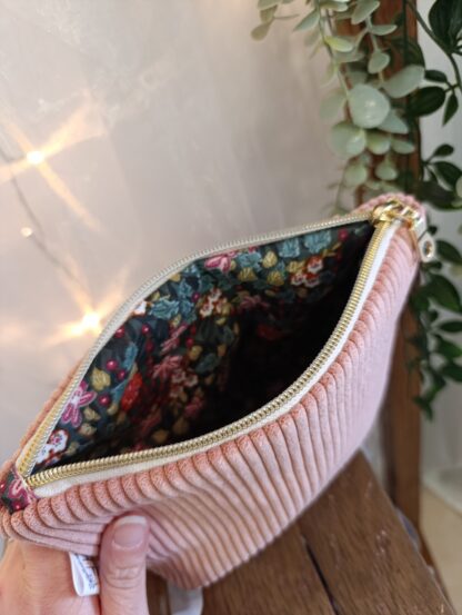 Trousse à maquillage vieux rose – Image 3