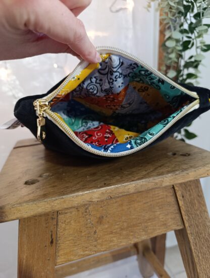 Trousse à maquillage noir bandana – Image 3