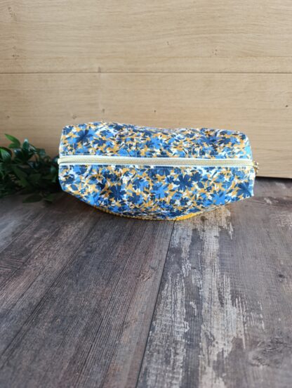 Trousse de toilette moutarde et marine – Image 3